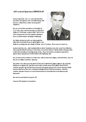 A preview of a PDF biography for Spensley, Leonard